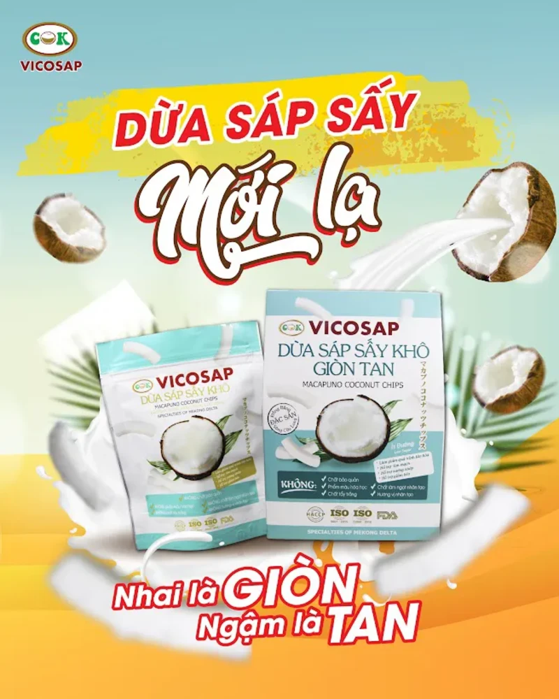 Dừa sáp sấy khô giòn tan [Hộp 25g]