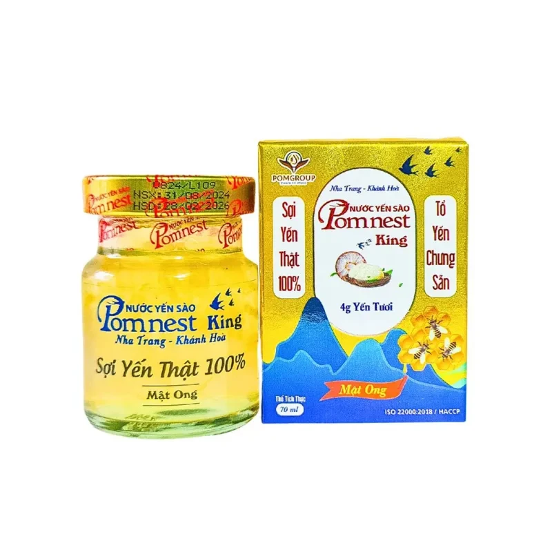 Nước Yến Sào Pomnest King Mật Ong - Lốc 6 hũ