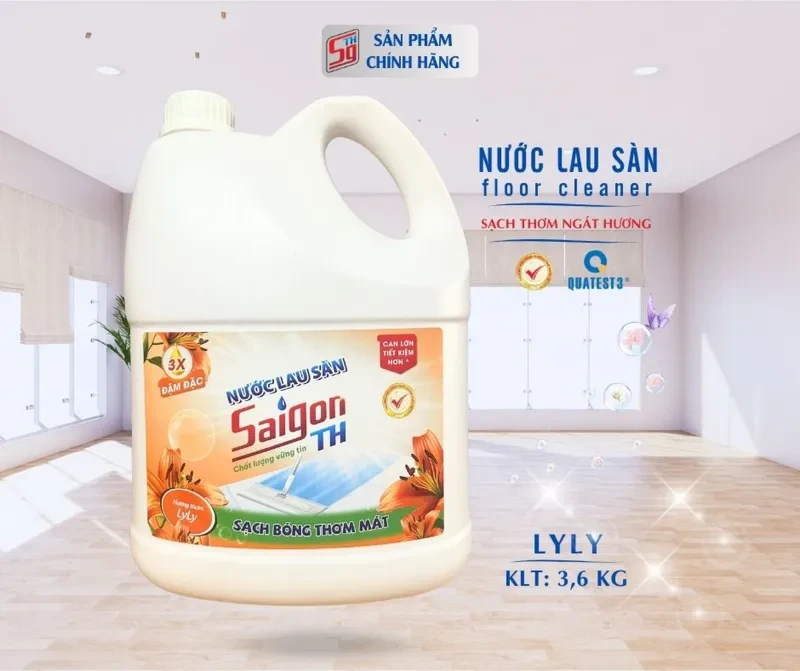 Nước lau sàn Saigon TH 3,6kg hương hoa Lyly