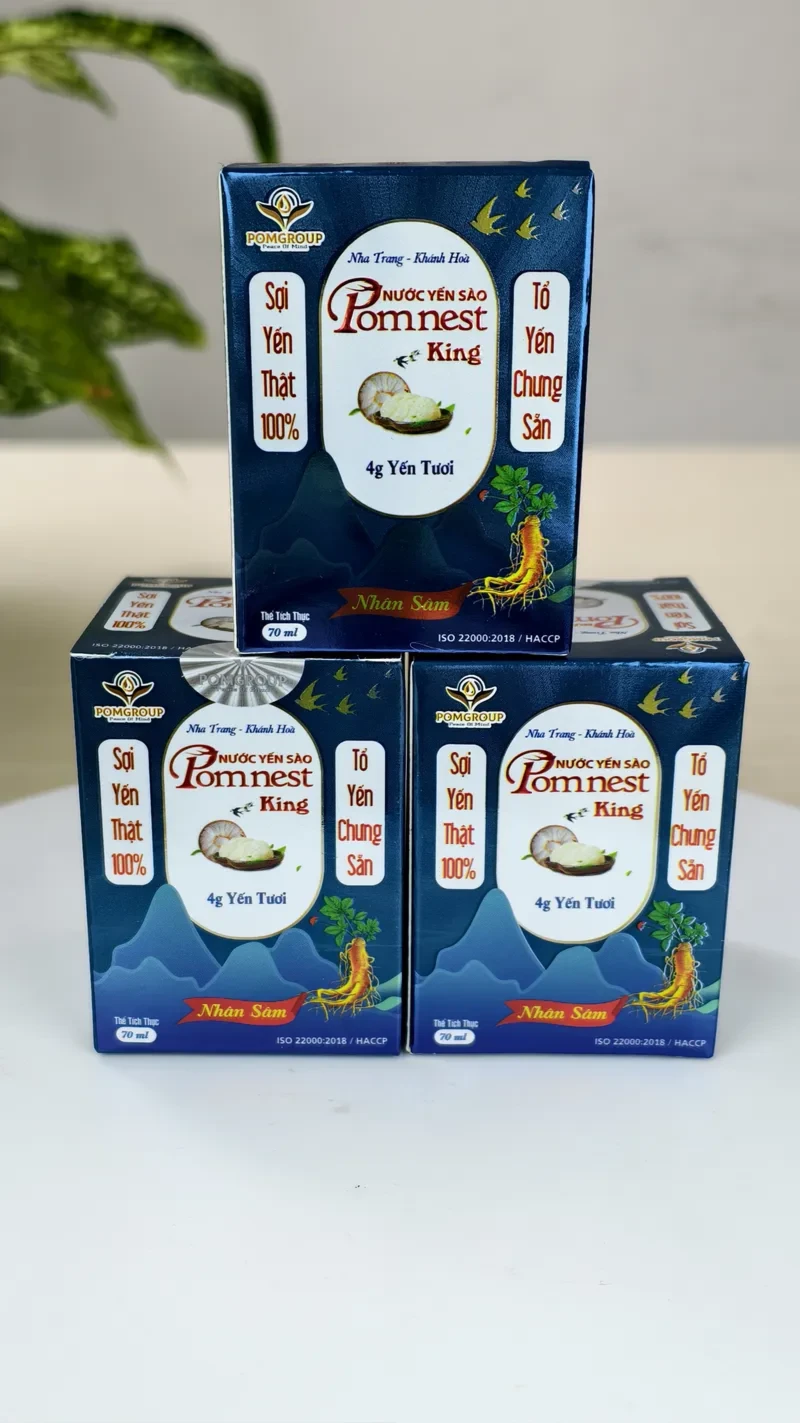 Nước Yến Sào Pomnest King Nhân Sâm - Lốc 6 hũ