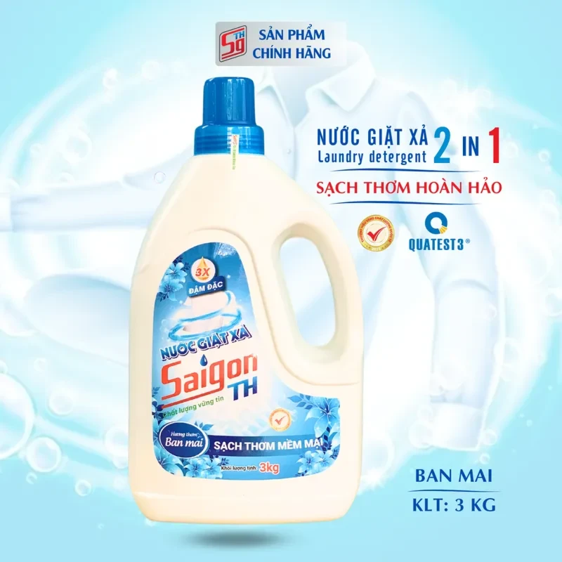Nước giặt xả Saigon TH 3kg hương thơm Ban Mai