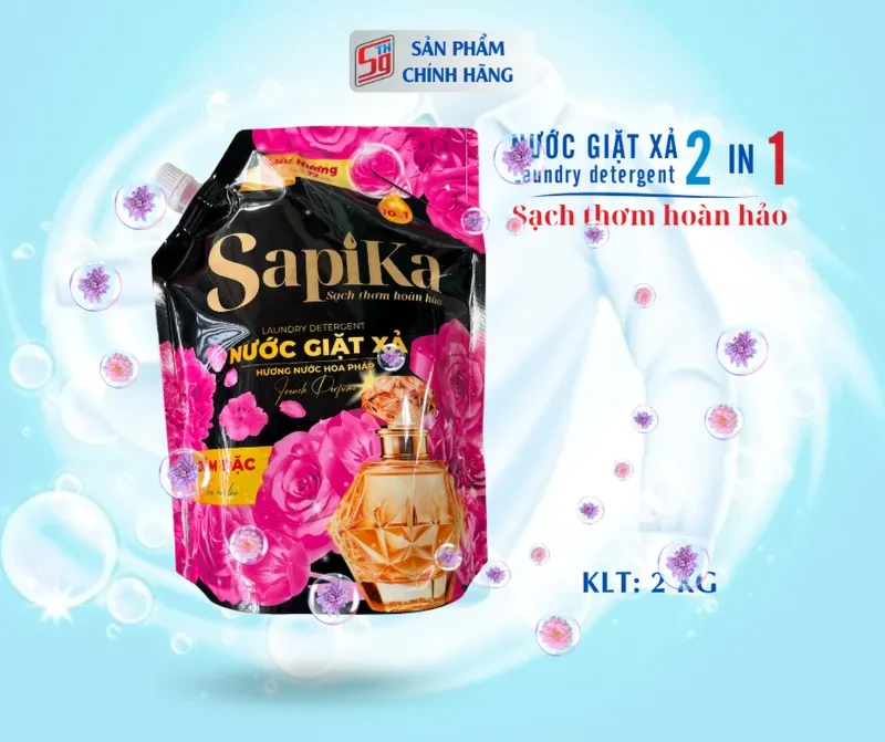 Nước giặt xả SapiKa 2 kg, hương nước hoa