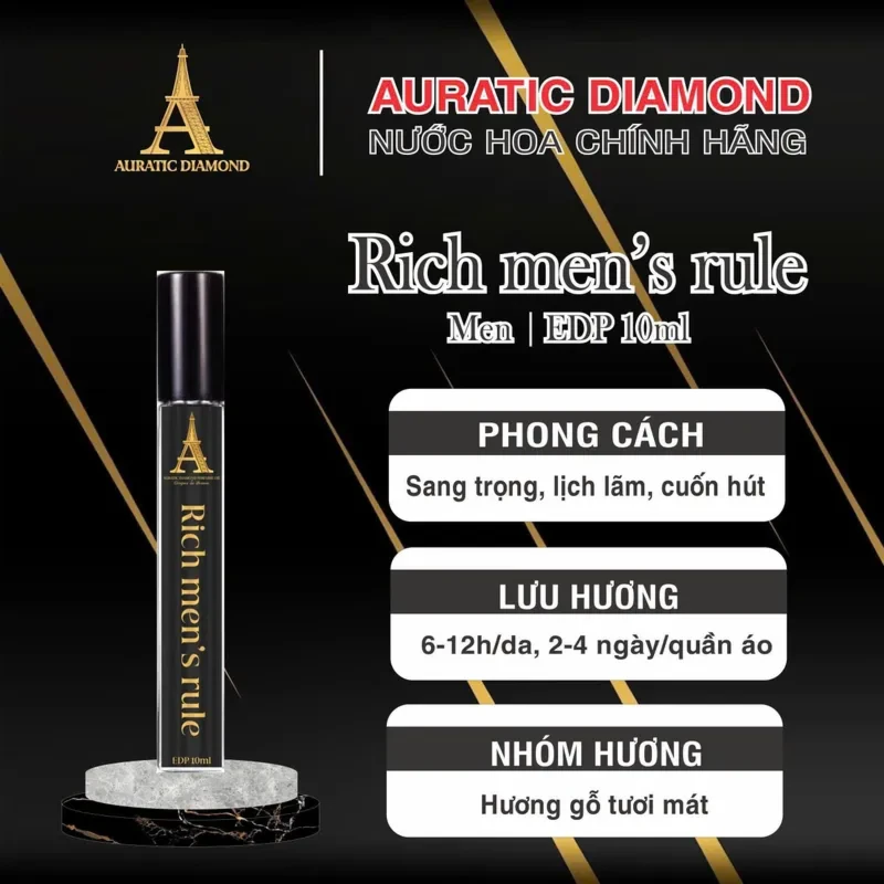 Rich men’s Rule – Nước Hoa Nam Quyền Lực, Lịch Lãm & Cuốn Hút