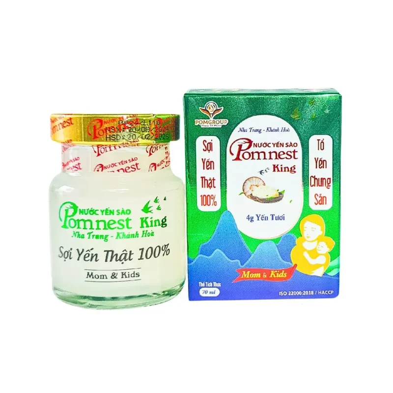 Nước Yến Sào Pomnest King Mom & Kids - Lốc 6 hũ