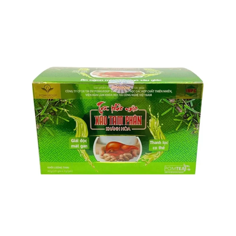 Trà Thảo Mộc Xáo Tam Phân Khánh Hòa Pomtea (Túi lọc) – Hộp 20 gói