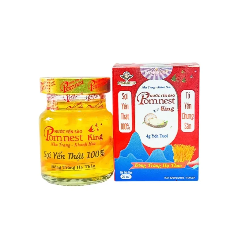 Nước Yến Sào Pomnest King Đông Trùng Hạ Thảo - Lốc 6 hũ