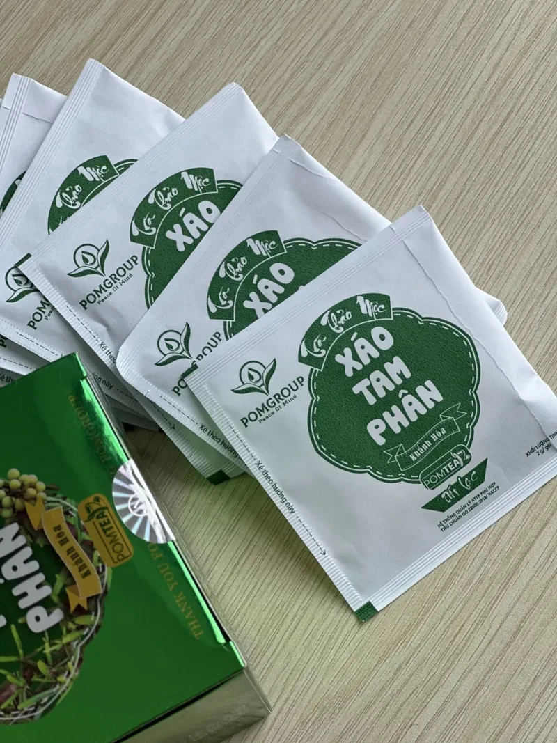 Trà Thảo Mộc Xáo Tam Phân Khánh Hòa Pomtea (Túi lọc) - Hộp 10 gói