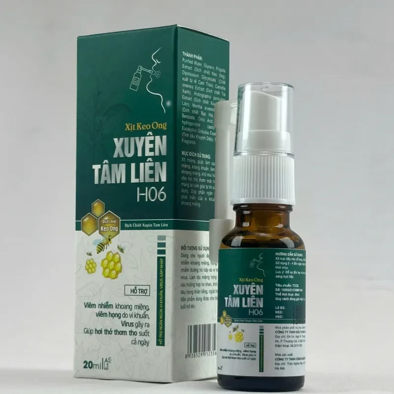 Xịt keo ong xuyên tâm liên H06