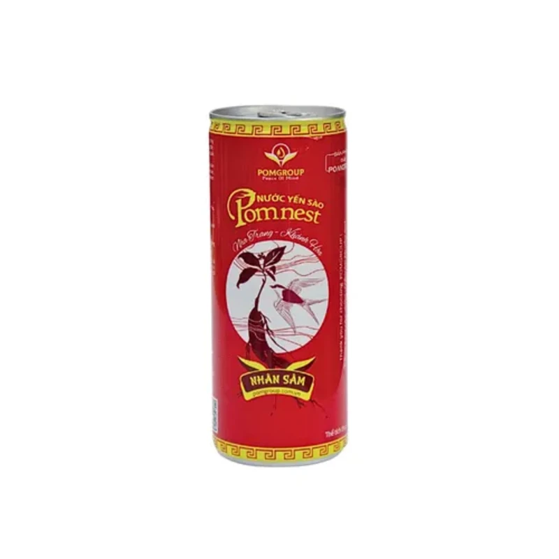 Nước Yến Sào Pomnest Nhân Sâm Lon 240ml - Lốc 6 Lon